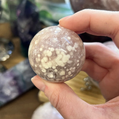 High Quality Pink Amethyst Sphere | Pink Amethyst Flower Agate