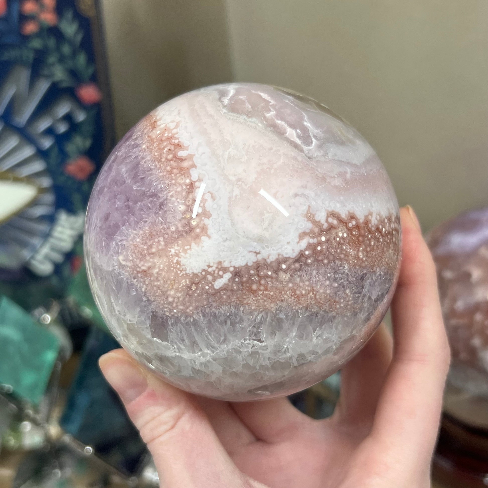 High Quality Pink Amethyst Sphere | Unique Pink Amethyst