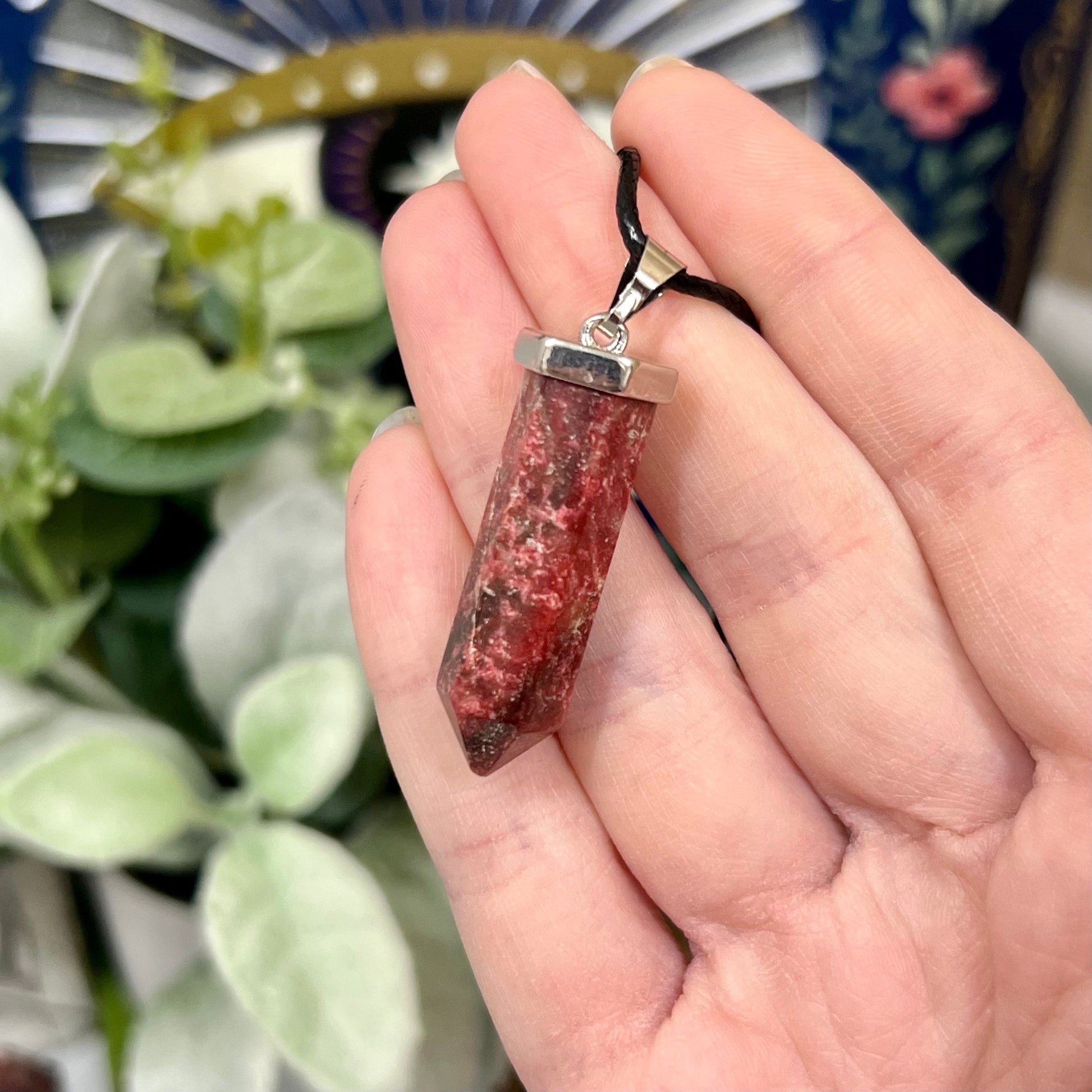 Rare Thulite Necklace | Norwegian Thulite | Crystals from Norway