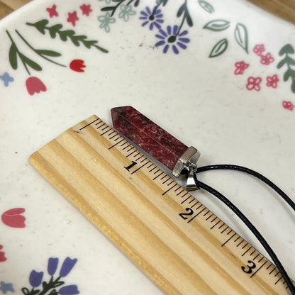 Rare Thulite Necklace | Norwegian Thulite | Crystals from Norway