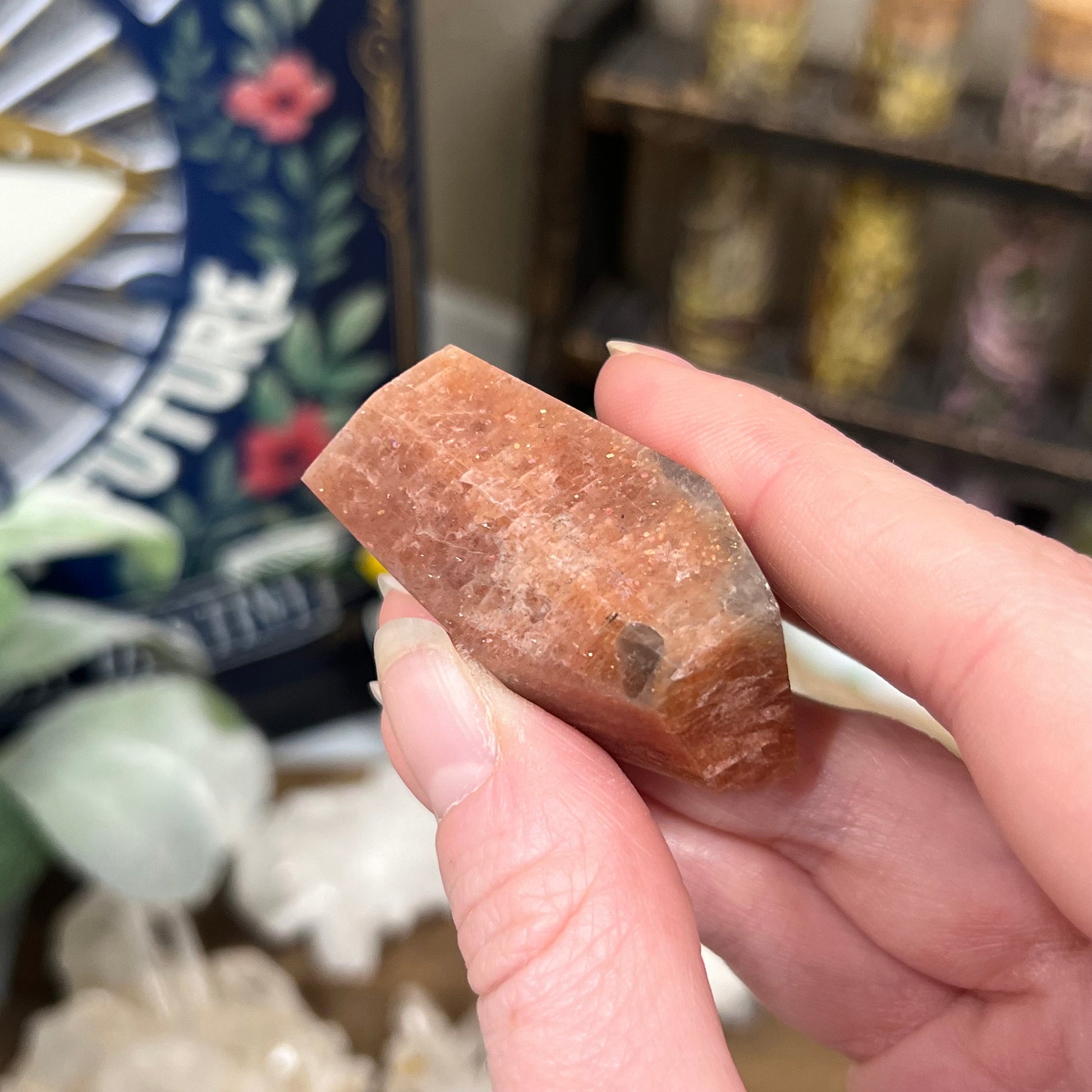 Confetti Sunstone Freeform | Sunstone with Smoky Quartz