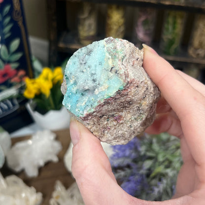 Sparkly Druzy Blue Chrysocolla Specimen | Congo Minerals | Druzy Chrysocolla Malachite