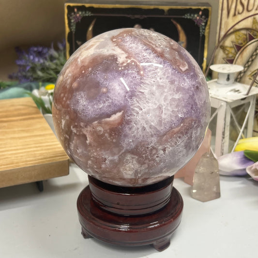 High Quality Pink Amethyst Sphere | Amethyst Sphere | Crystal Statement Piece