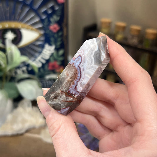 Mexican Lace Agate Tower | Mexican Crazy Lace | Banded Agate