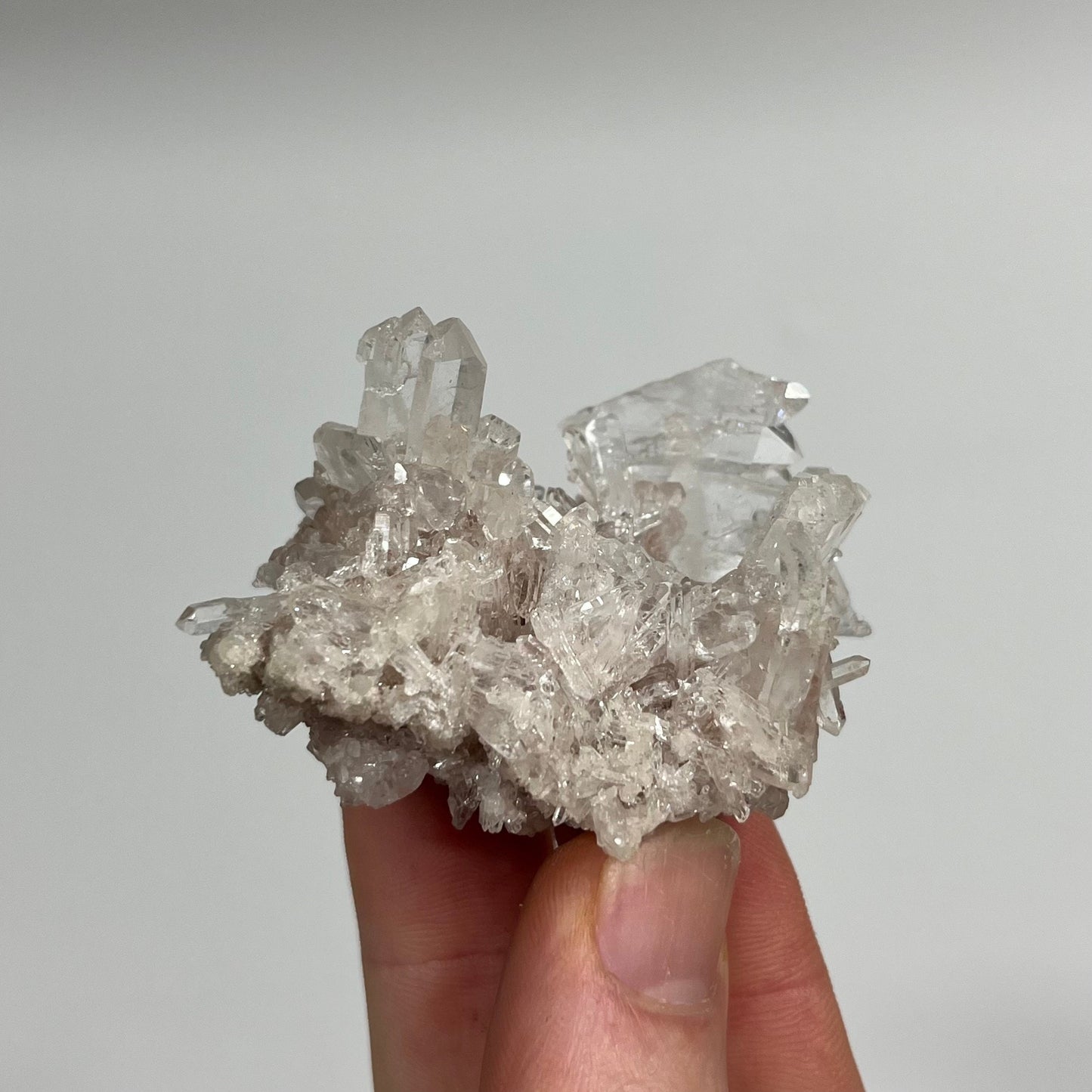 Pink Lemurian Quartz Cluster from Colombia | Pink Lithium Quartz