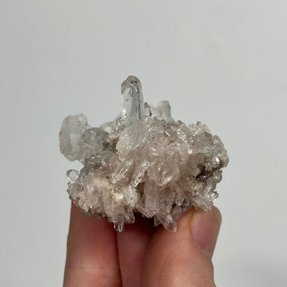 Pink Lemurian Quartz Cluster from Colombia | Pink Lithium Quartz