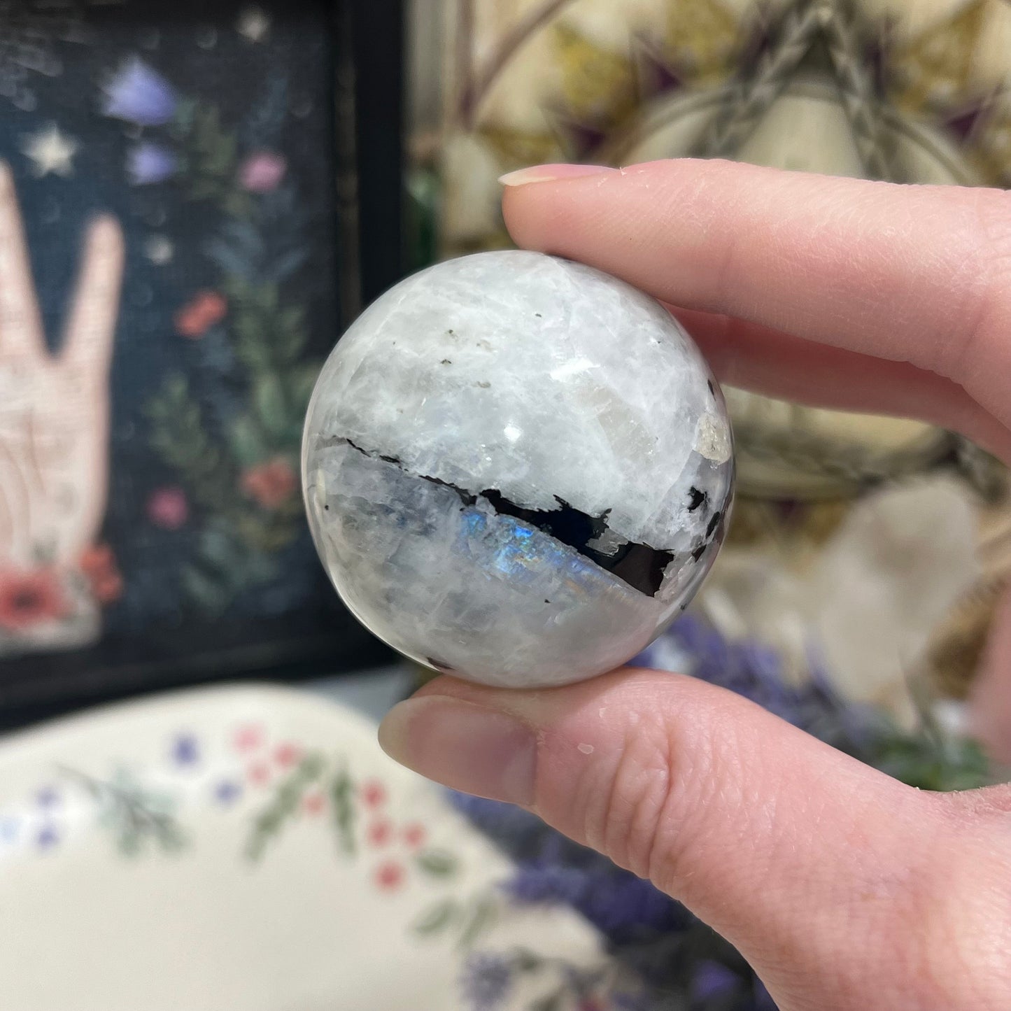 Rainbow Moonstone Sphere | Flashy Moonstone