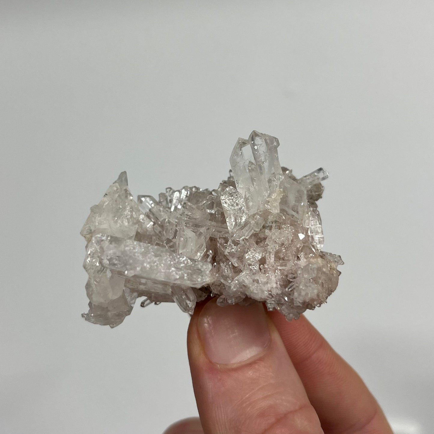 Pink Lemurian Quartz Cluster from Colombia | Pink Lithium Quartz