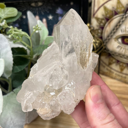 Himalayan Quartz Cluster with Chlorite and Anatase