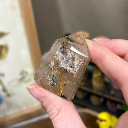 High Quality Gold Rutile in Quartz Tower | Golden Rutile | Rutilated Quartz