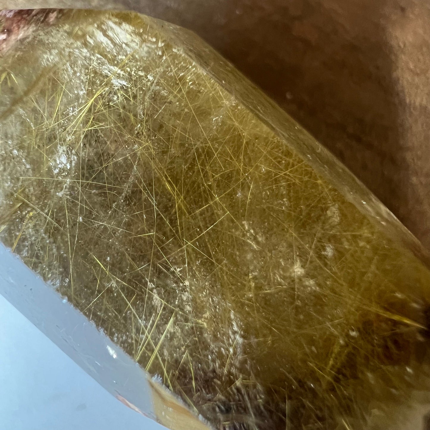 High Quality Gold Rutile in Smoky Quartz Tower | Golden Rutile | Rutilated Quartz