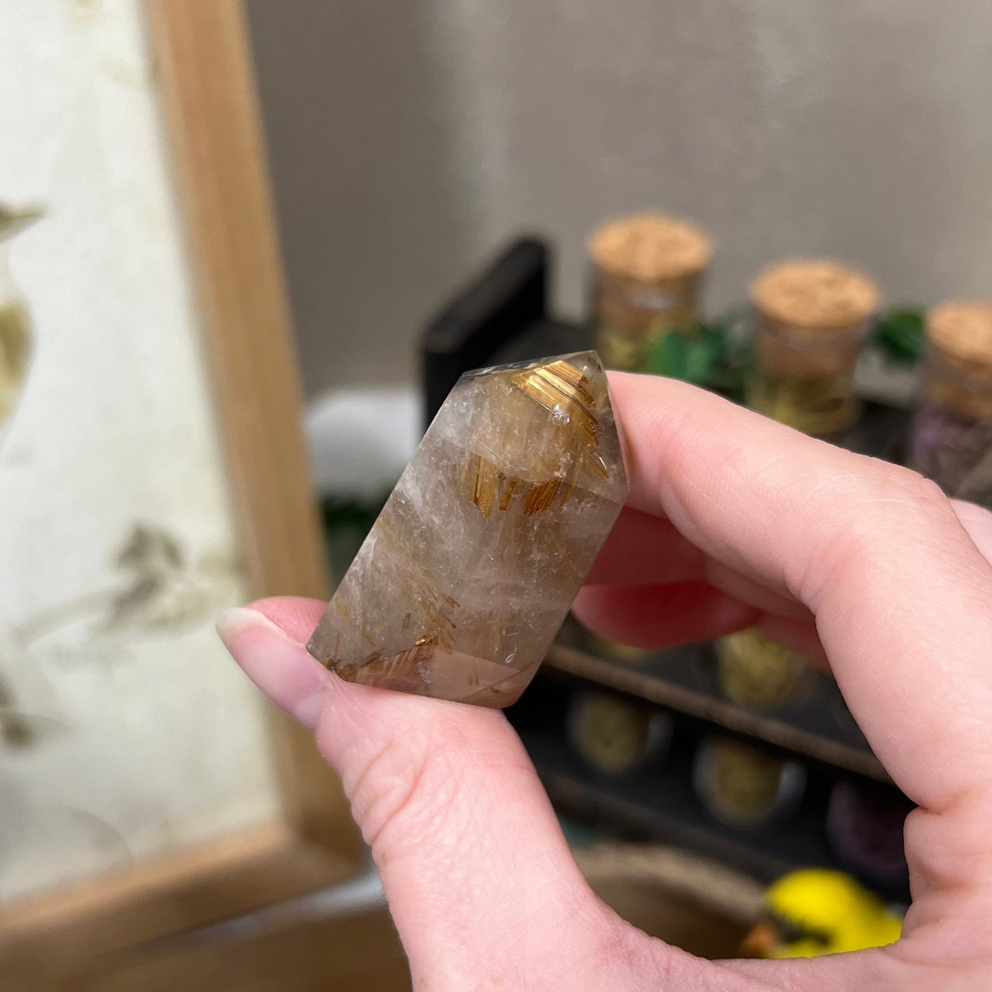 High Quality Gold Rutile in Quartz Tower | Golden Rutile | Rutilated Quartz