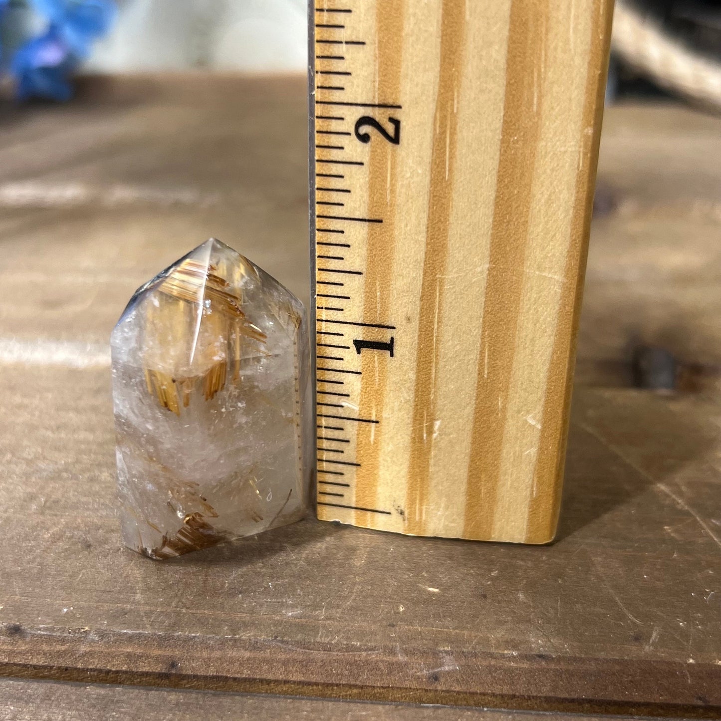 High Quality Gold Rutile in Quartz Tower | Golden Rutile | Rutilated Quartz