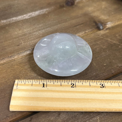 Yttrium Fluorite UFO | Crystal UFO Carving | Pastel Fluorite