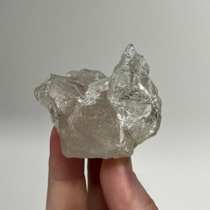 Himalayan Quartz Cluster with Water Clear Formations and Green Chlorite