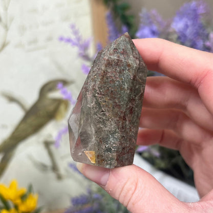 Garden Quartz Tower with Unique Inclusion | Included Quartz | Chlorite Quartz