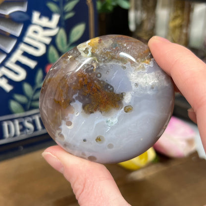 Jelly Eighth Vein Ocean Jasper Palm Stone | Marovato OJ | 8th Vein