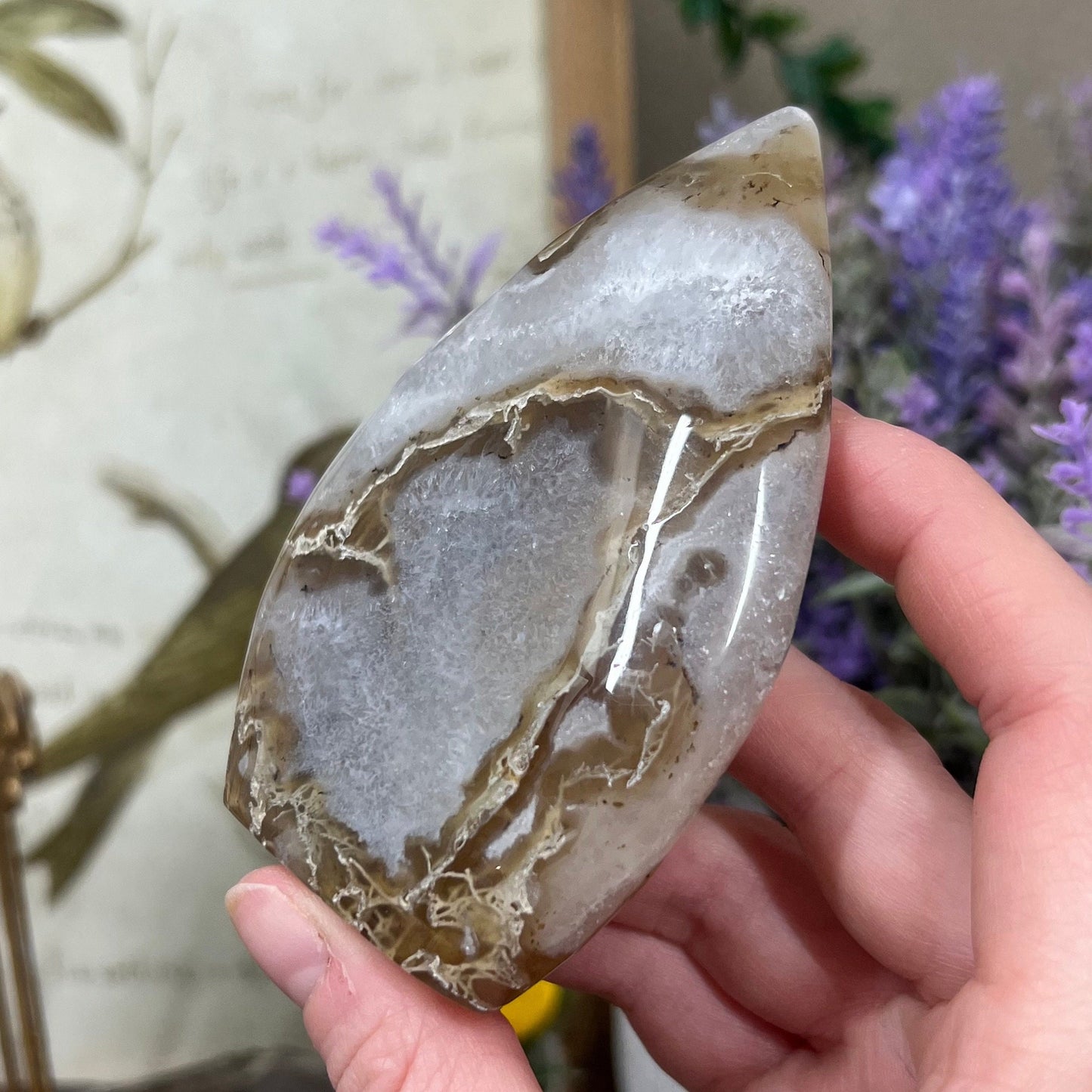 High Quality Moss Agate Freeform | Unique Moss Agate | Moss Agate Flame