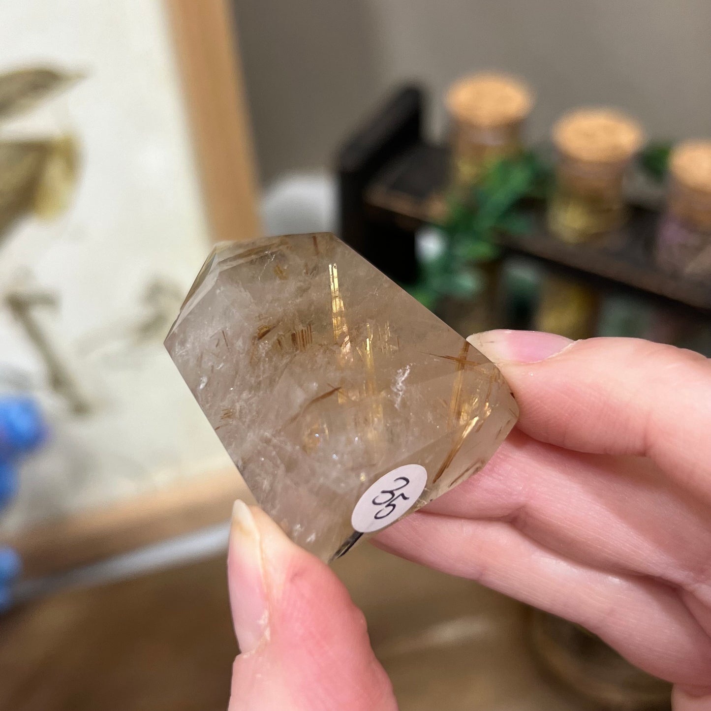 High Quality Gold Rutile in Quartz Tower | Golden Rutile | Rutilated Quartz