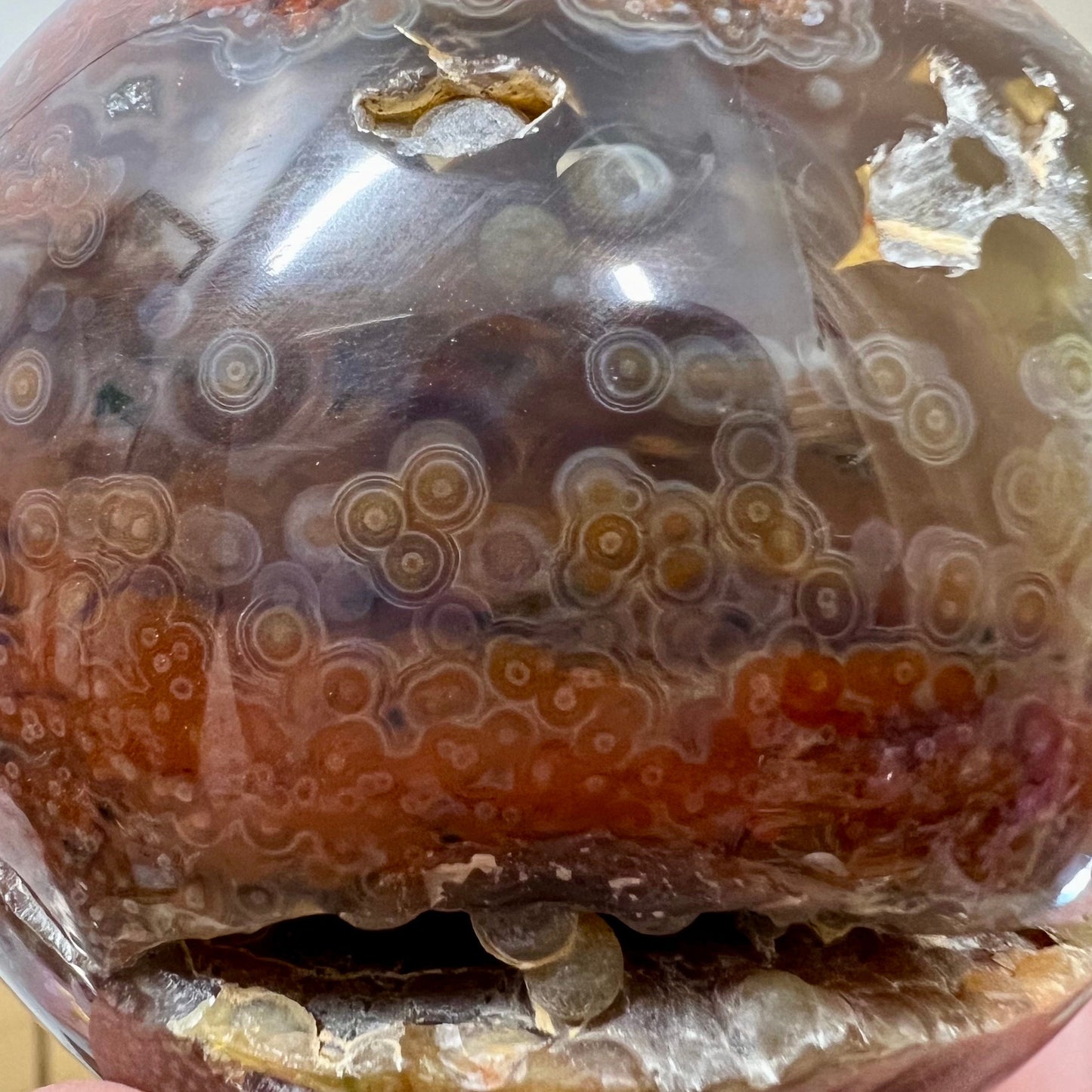 Veinless Ocean Jasper Sphere | Red Ocean Jasper