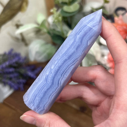 High Quality Blue Lace Agate Tower