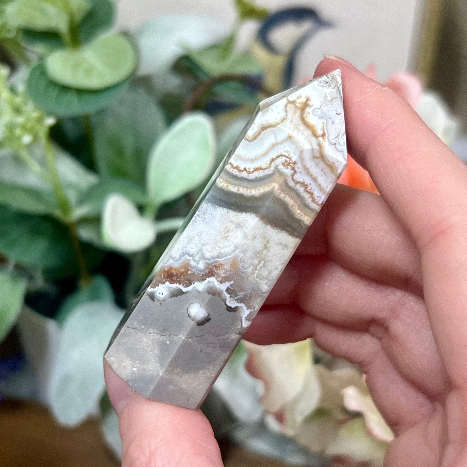 Mexican Lace Agate Tower