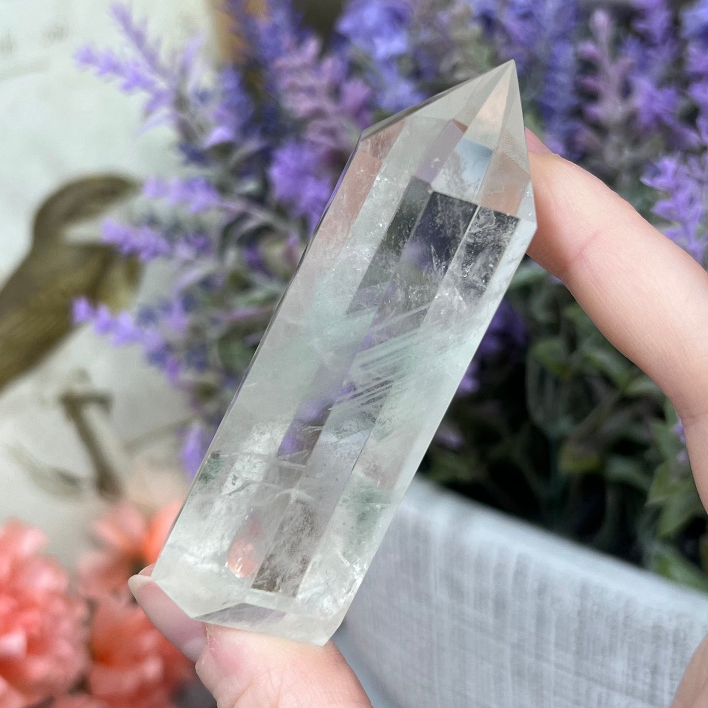 Green Chlorite Phantom Quartz Tower | Included Quartz