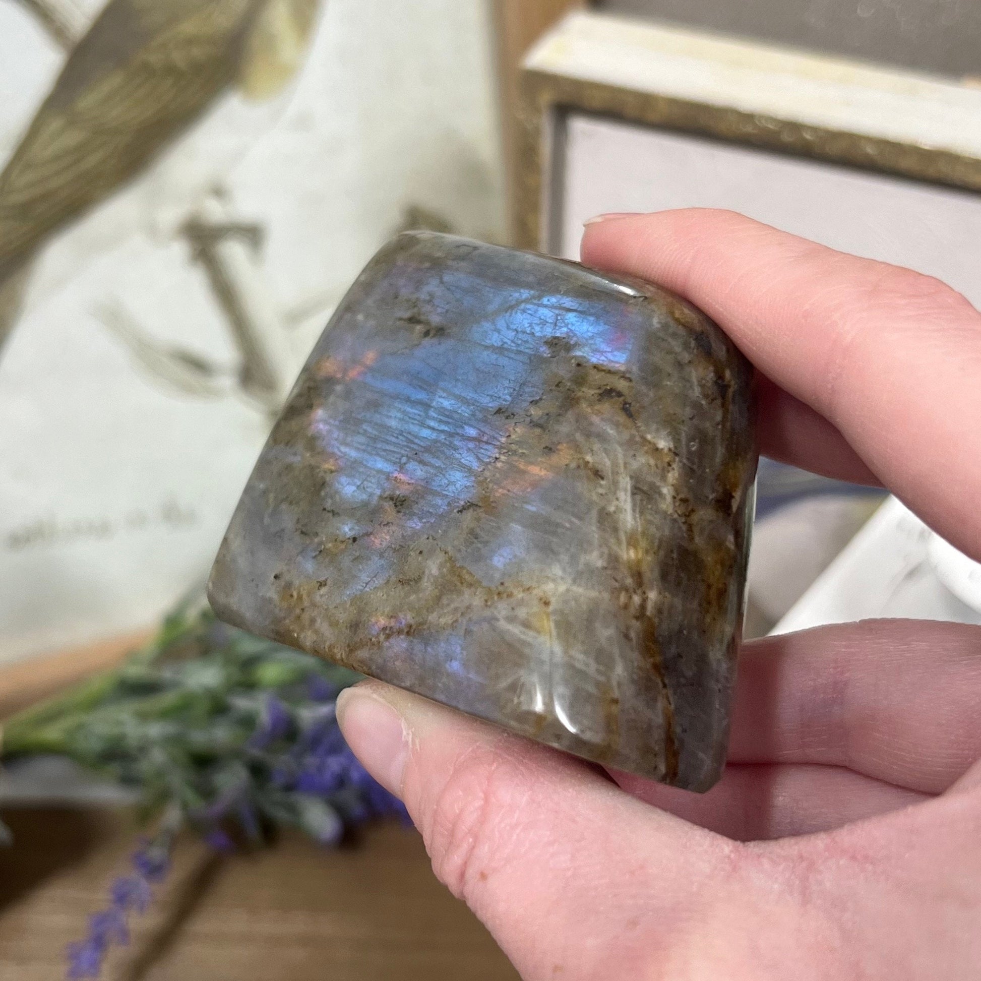 Light Blue Labradorite Freeform | Rainbow Lab Freeform