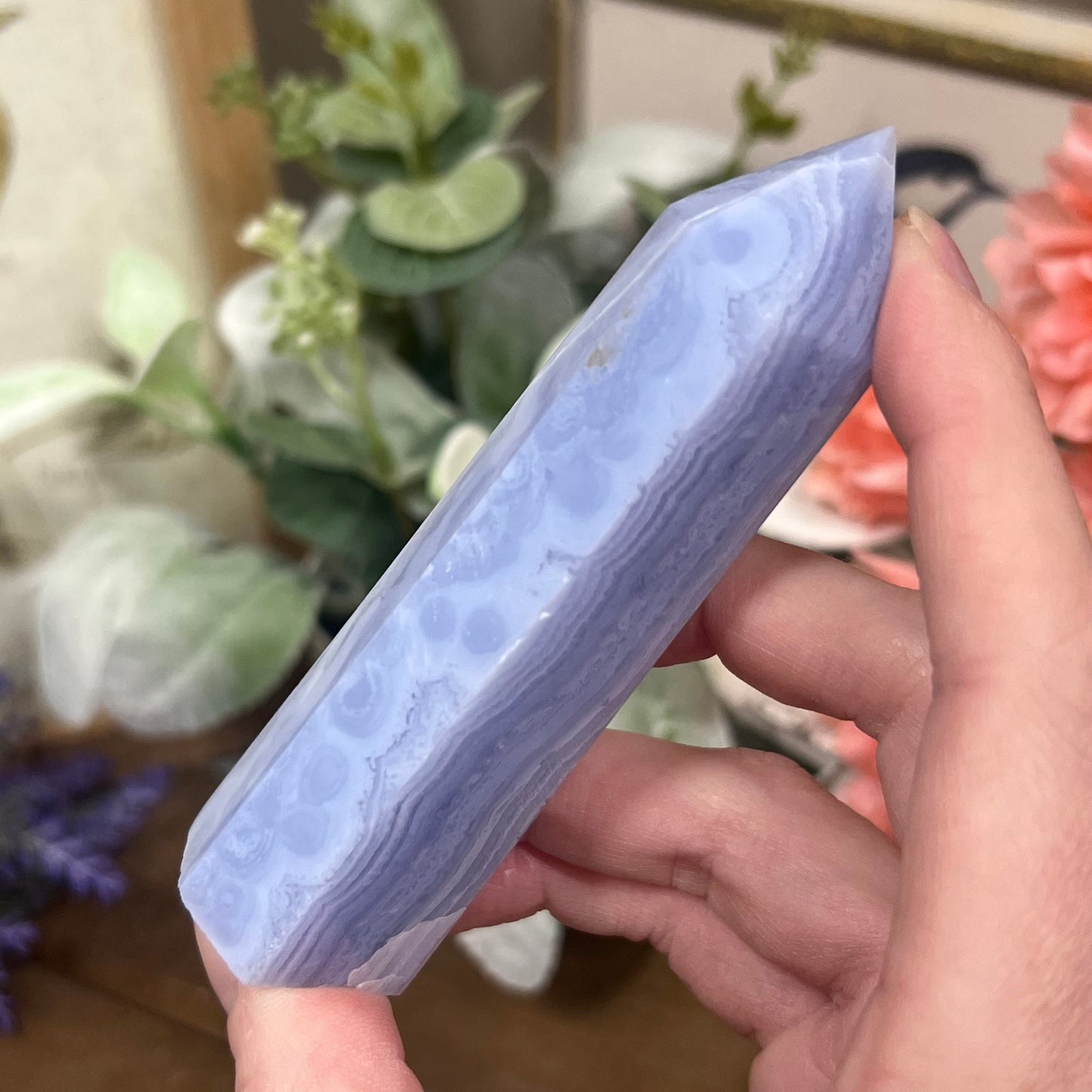 High Quality Blue Lace Agate Tower