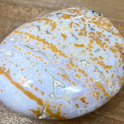 Veinless Ocean Jasper Palm Stone | Marovato OJ