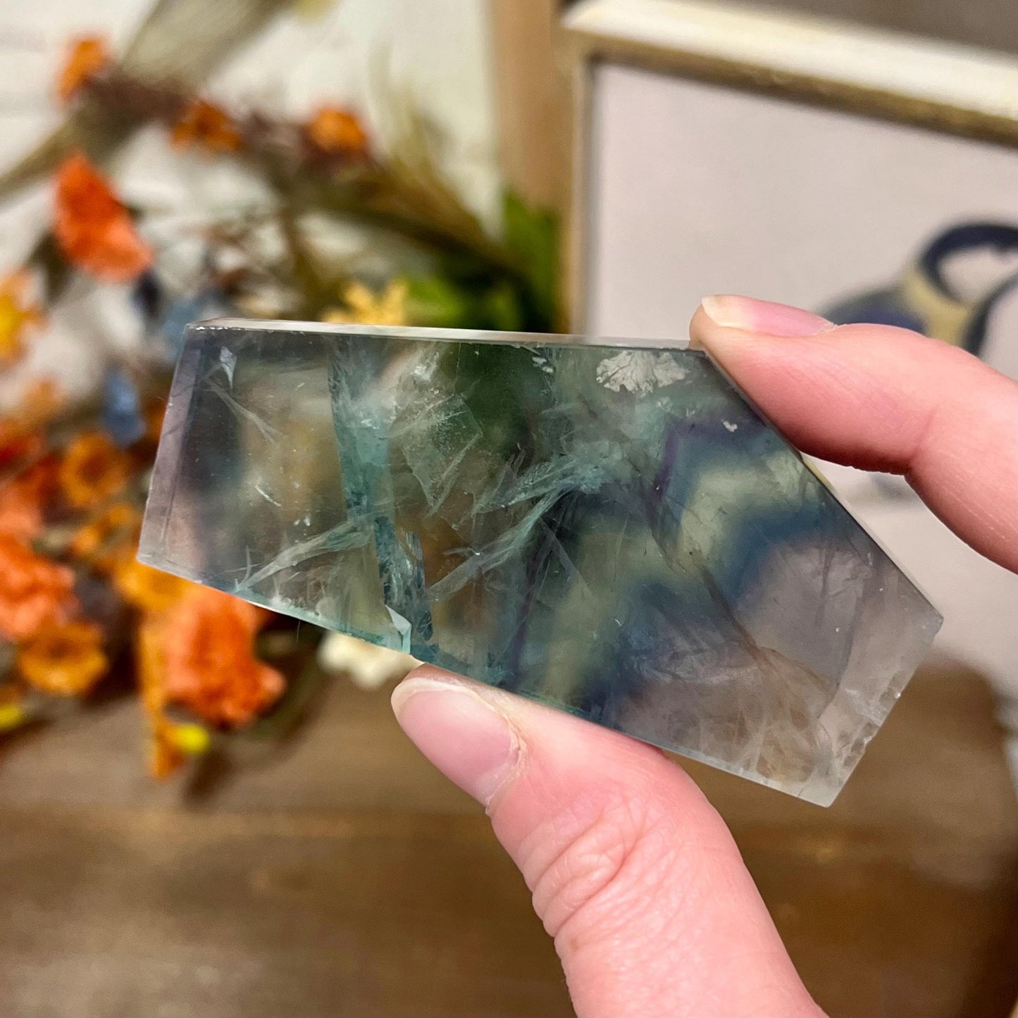 Small Rainbow Fluorite Slab