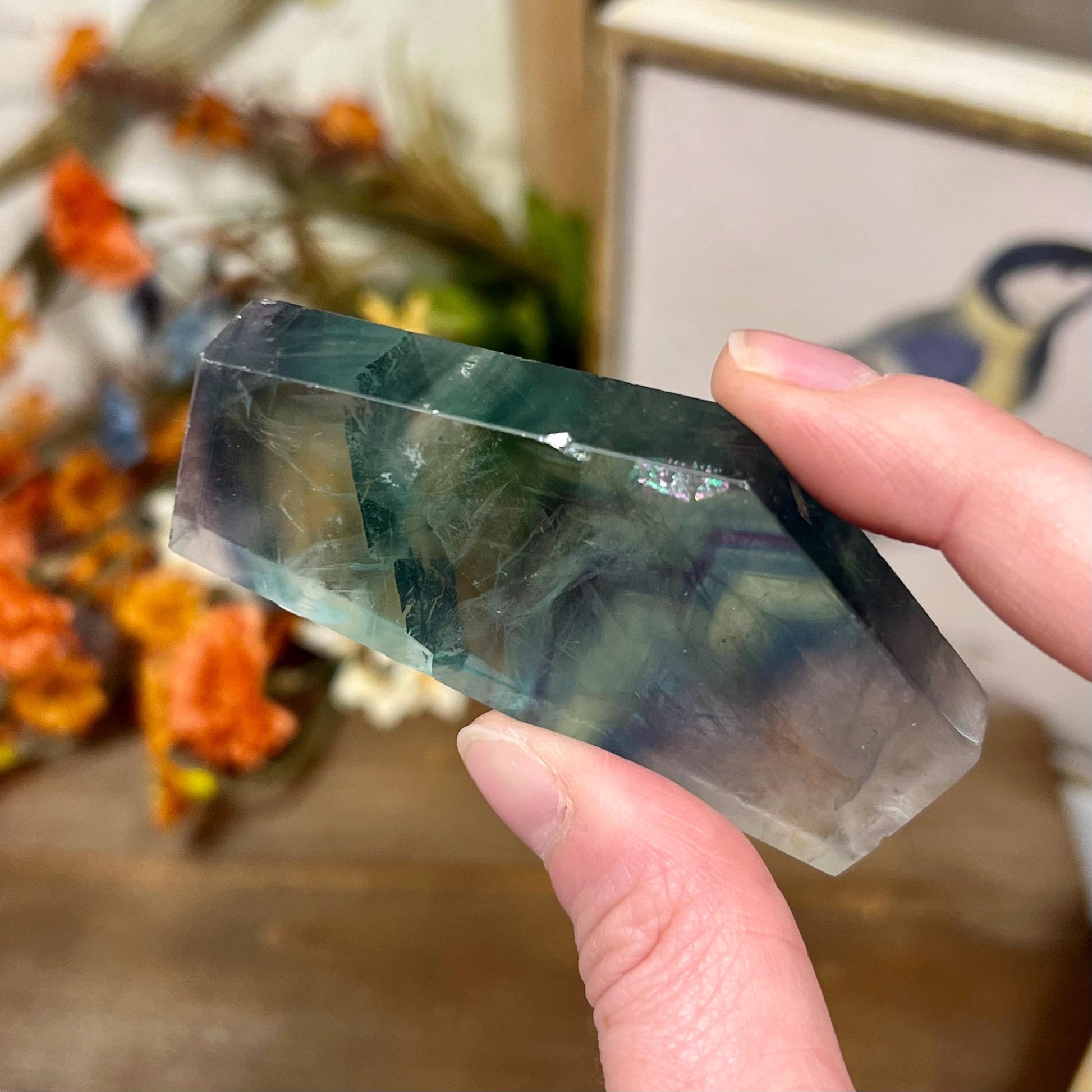 Small Rainbow Fluorite Slab