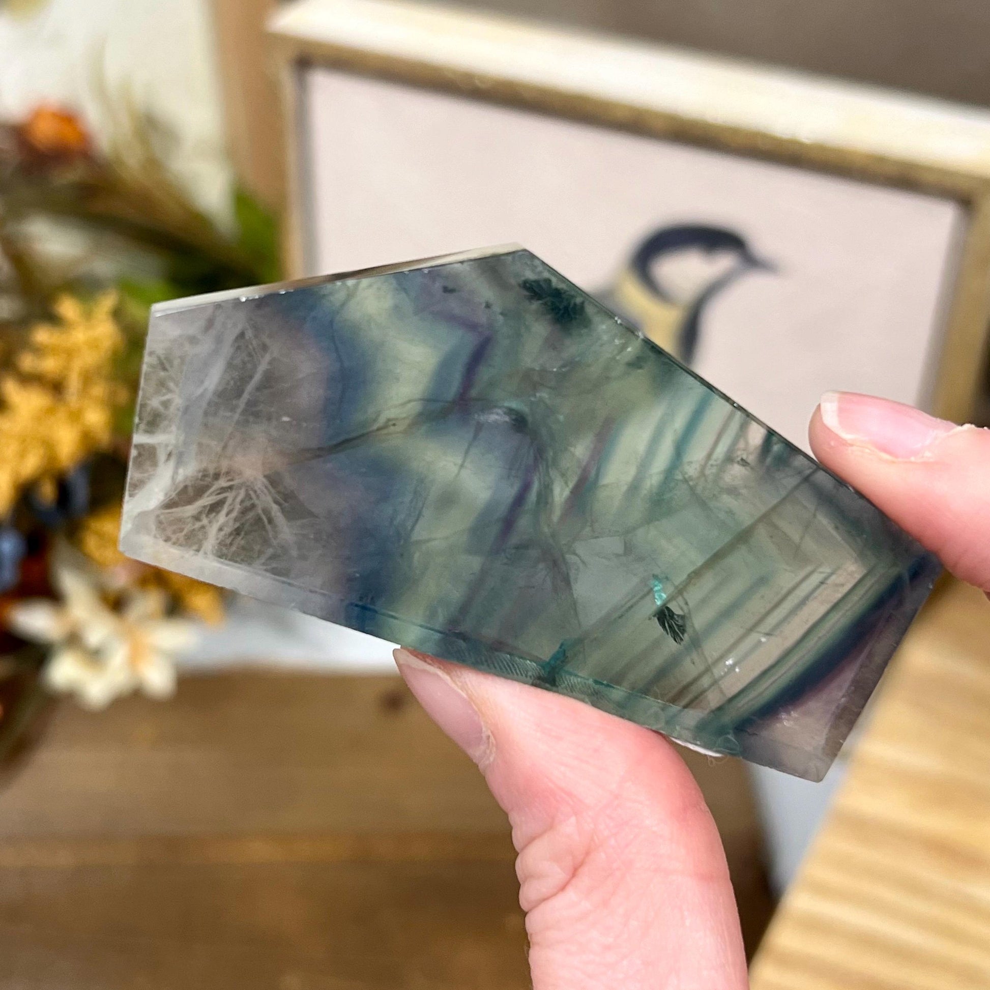 Small Rainbow Fluorite Slab