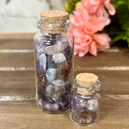 Rare Auralite 23 Chips in Glass Bottle