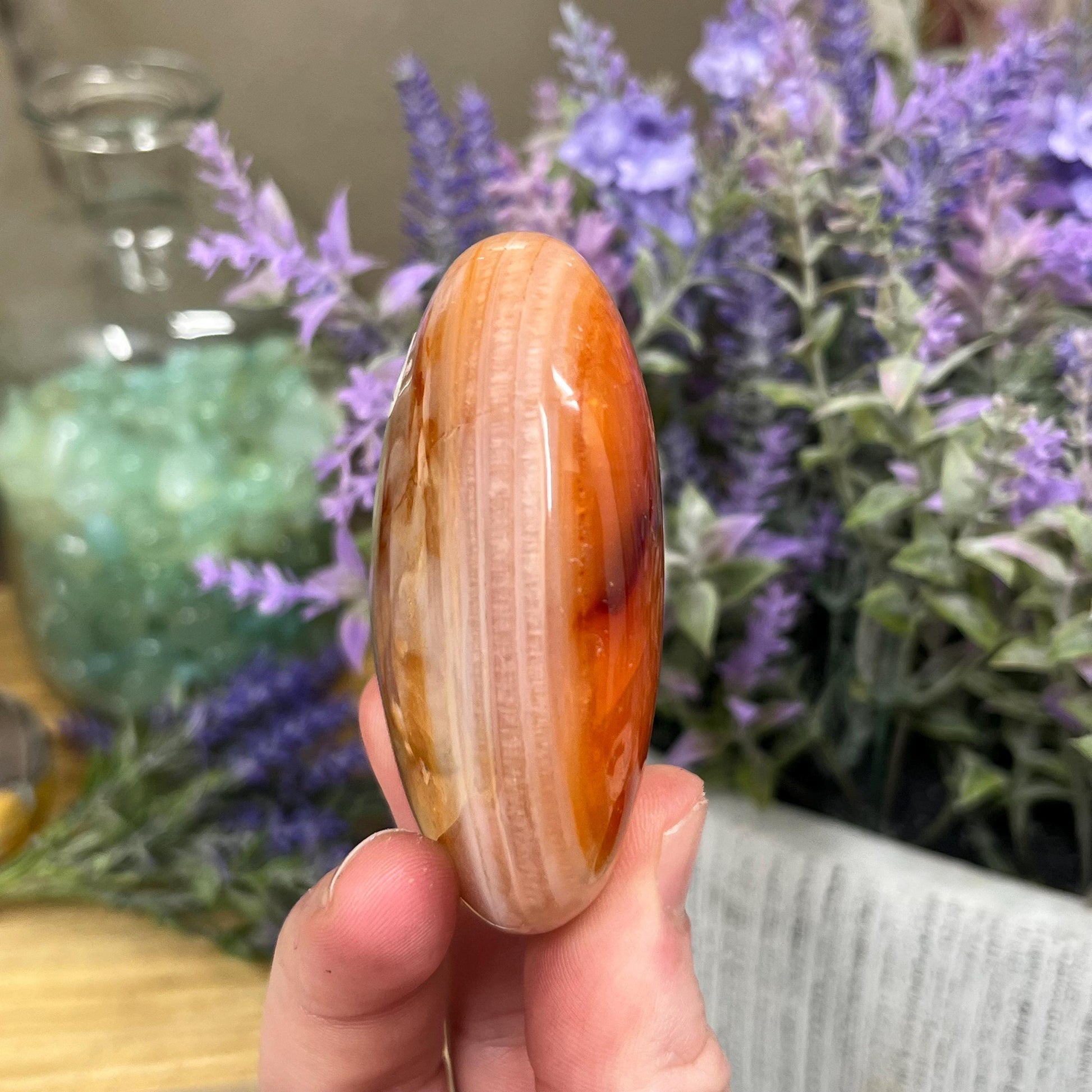 Carnelian Palm Stone