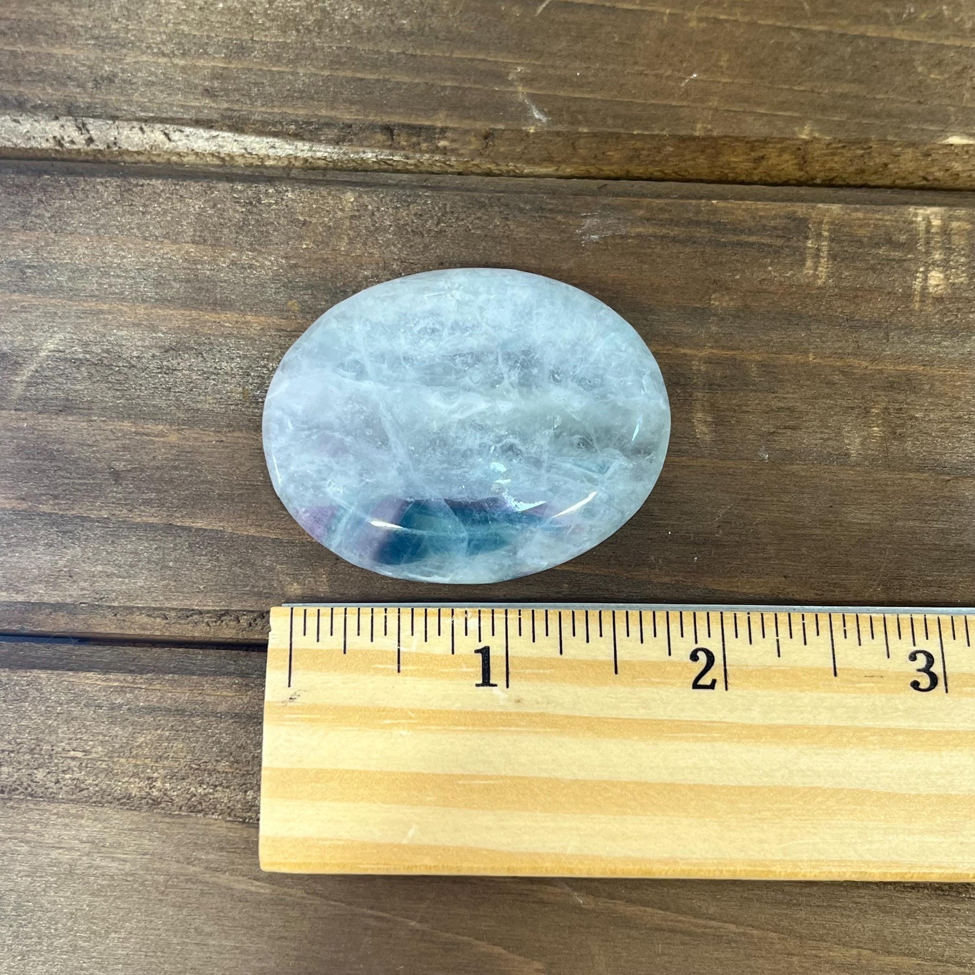 Rainbow Fluorite Worry Stone | Crystal Worry Stone