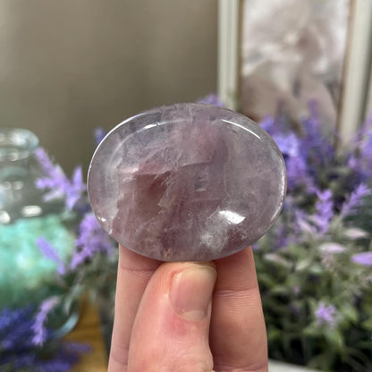 Rainbow Fluorite Worry Stone | Crystal Worry Stone