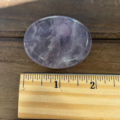 Rainbow Fluorite Worry Stone | Crystal Worry Stone