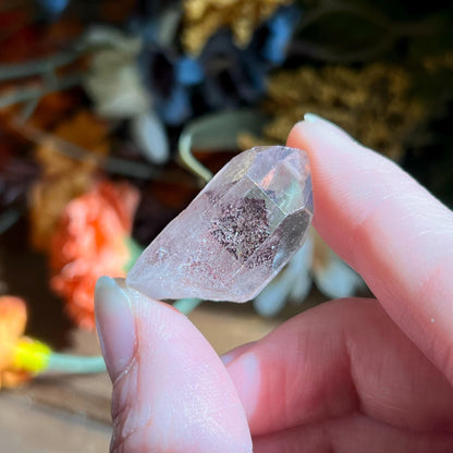 Small Sunset Phantom Quartz Point from India | Quartz Specimen