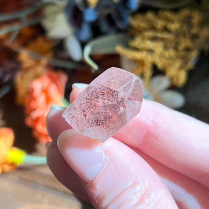 Small Sunset Phantom Quartz Point from India | Quartz Specimen