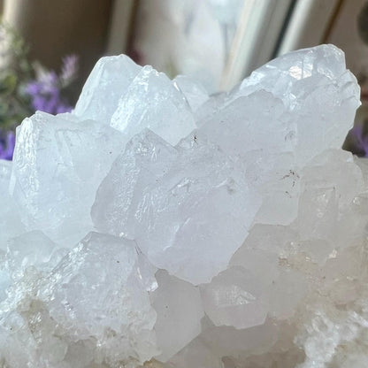 White Calcite Cluster from Morocco