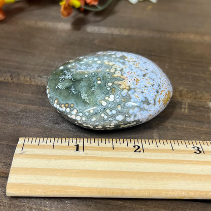 Veinless Ocean Jasper Palm Stone | Marovato OJ