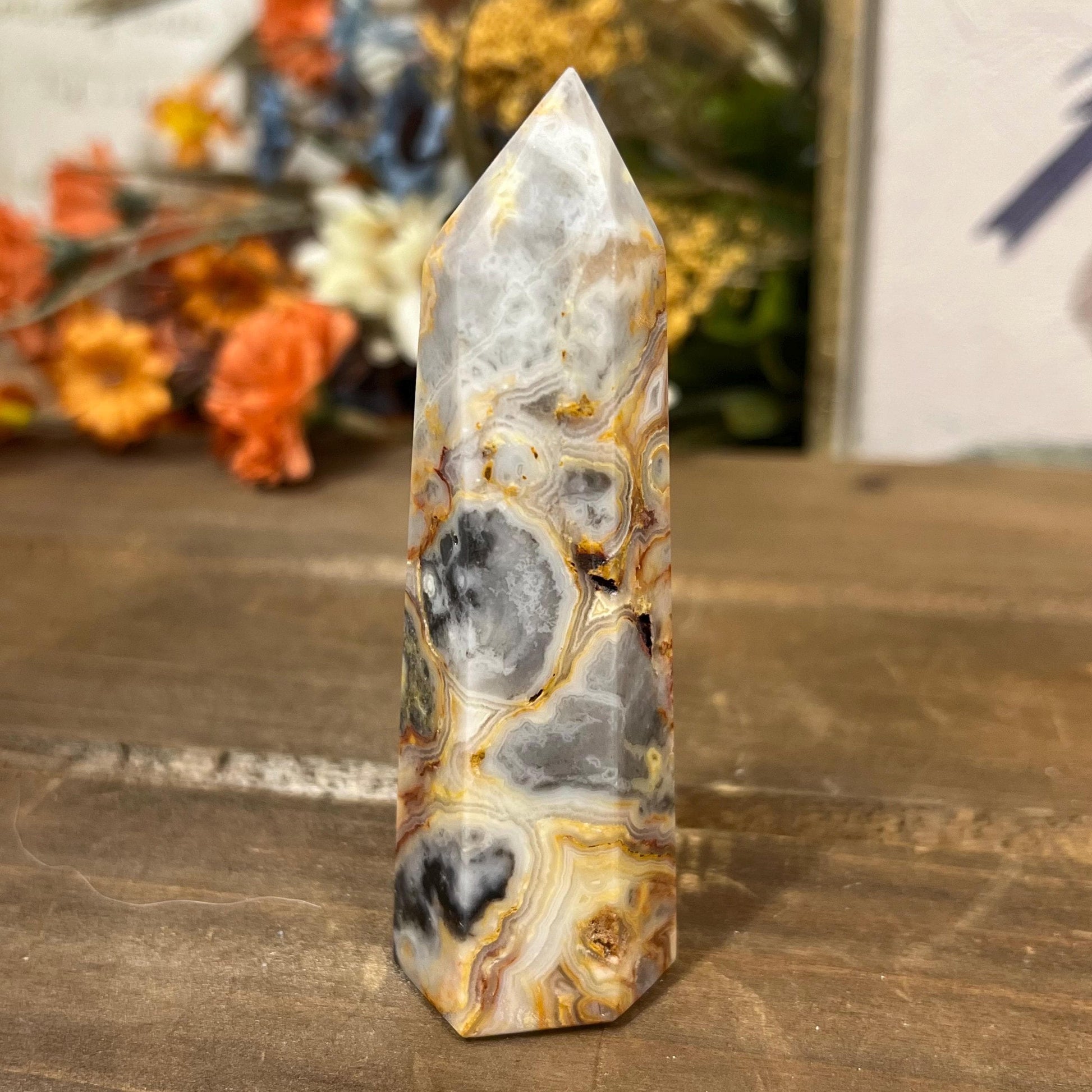 Crazy Lace Agate Tower