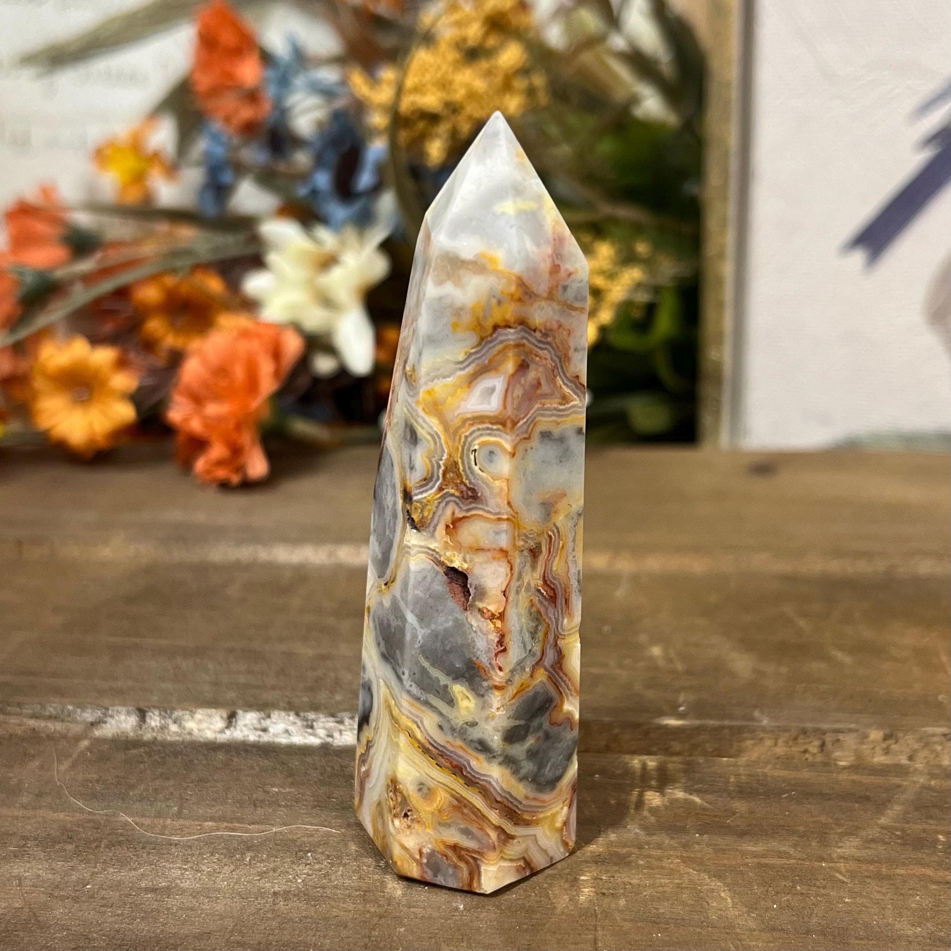 Crazy Lace Agate Tower