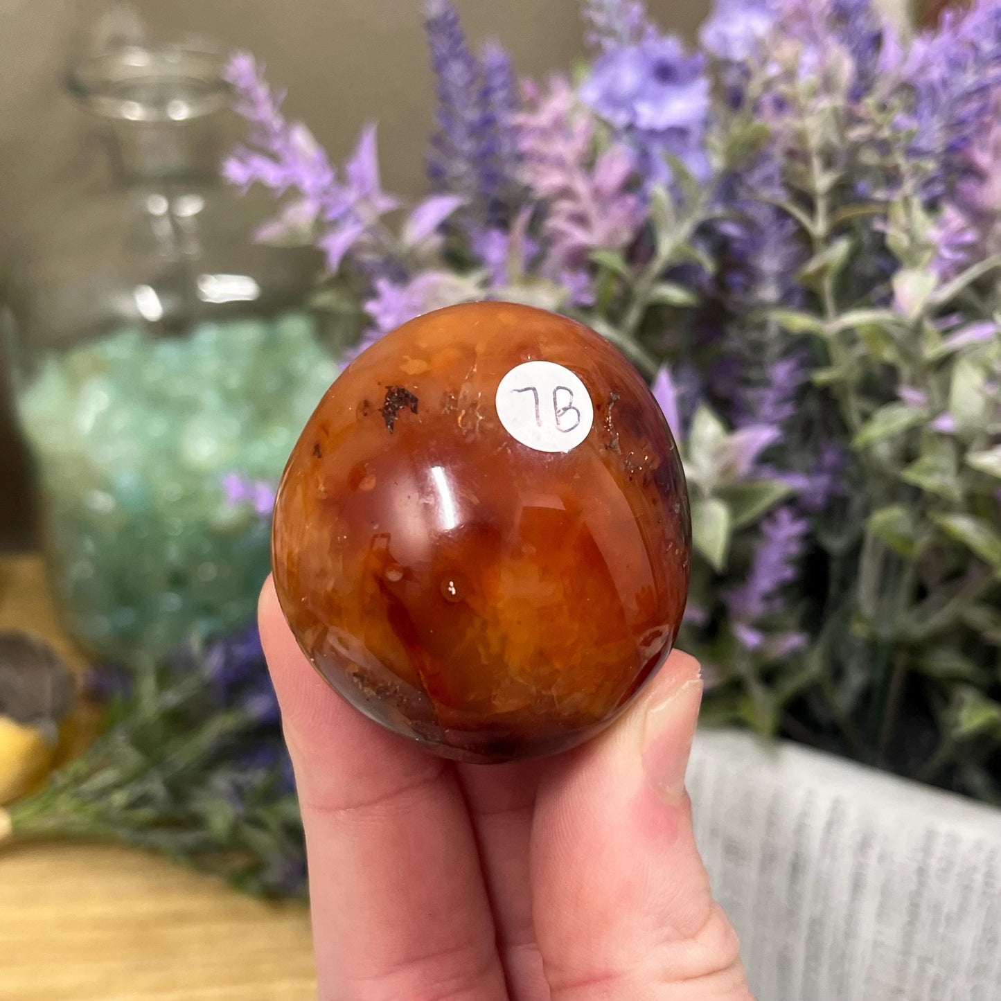 Carnelian Palm Stone