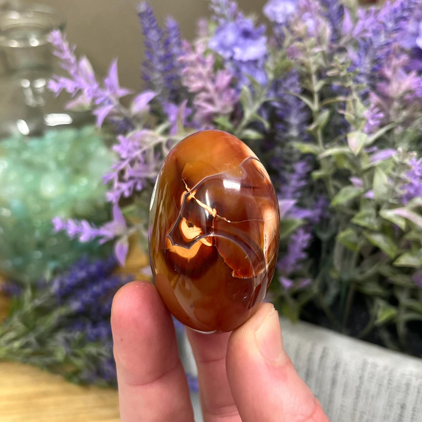 Carnelian Palm Stone