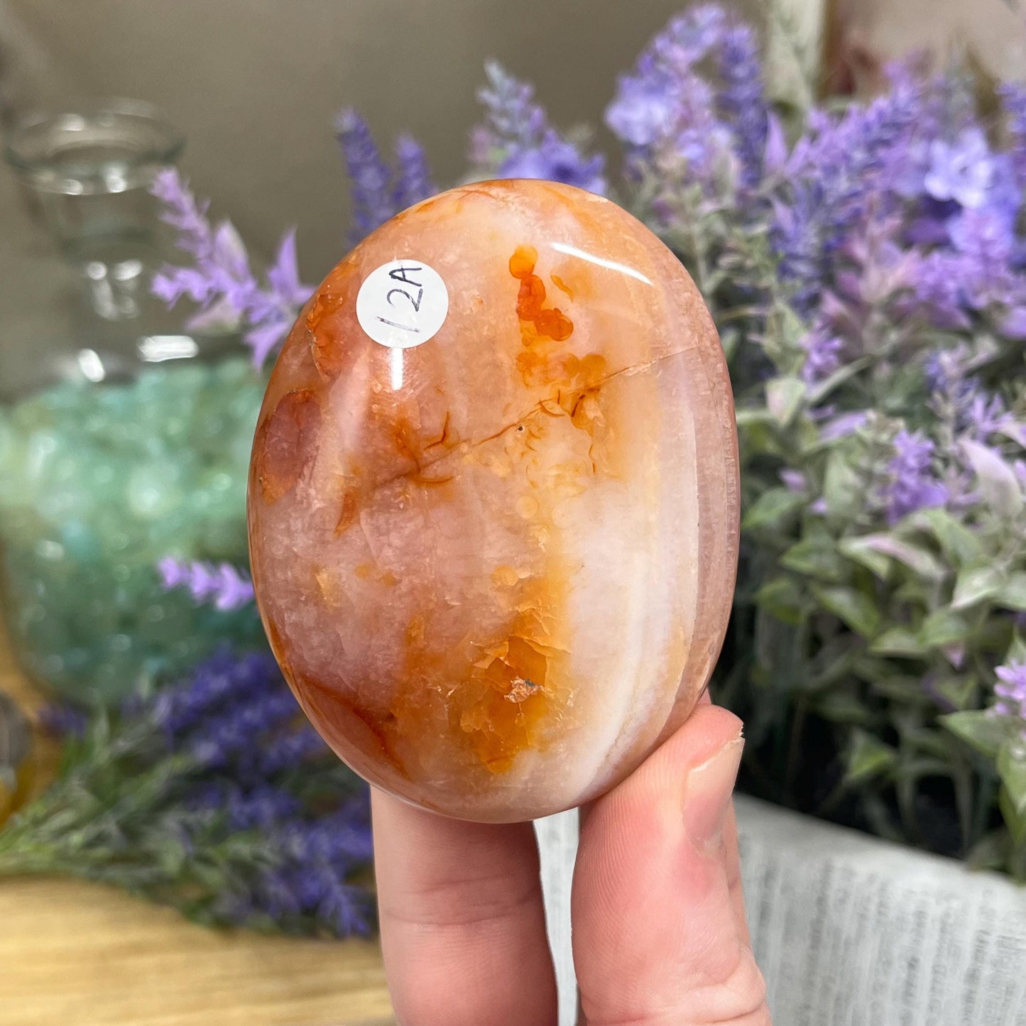 Carnelian Palm Stone