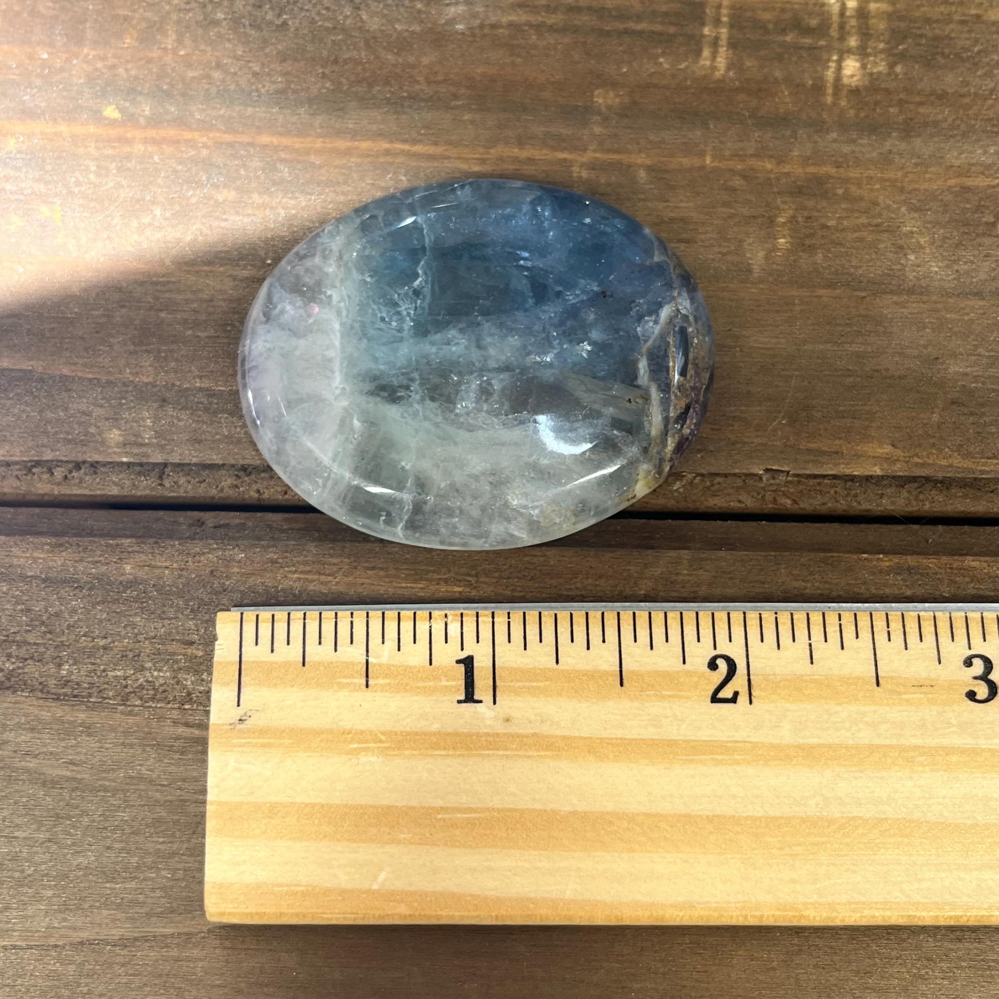 Rainbow Fluorite Worry Stone | Crystal Worry Stone