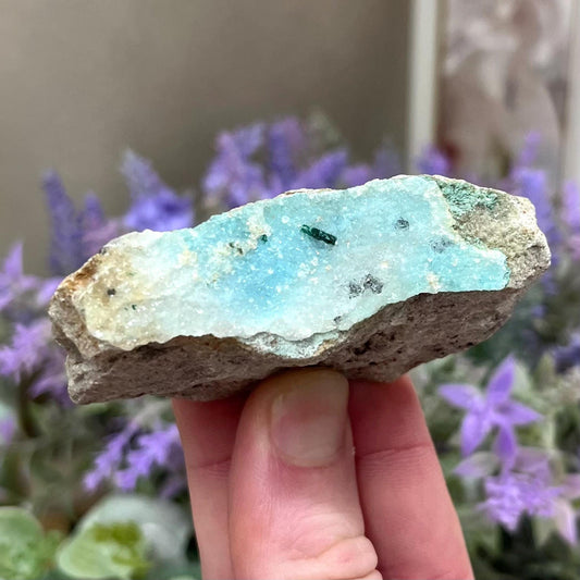 Sparkly Druzy Blue Chrysocolla Specimen | Congo Minerals | Druzy Chrysocolla Malachite