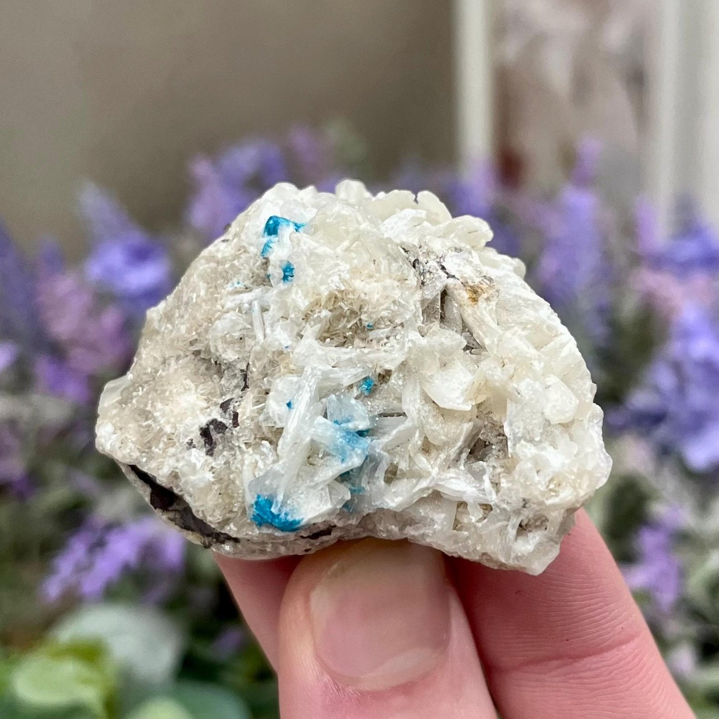 Cavansite on Stilbite | Raw Stilbite | Cavansite Specimen